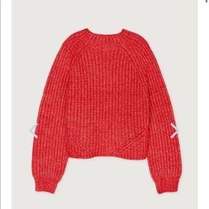 Oak + Fort chunky sweater in Goji Berry - sz L